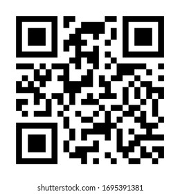 QR code. Abstract Vector modern bar code sample for smartphone scanning isolated on white background. Data encryption
