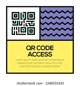 QR CODE ACCESS ICON CONCEPT