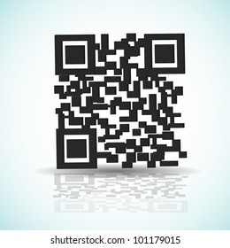 QR code background with shadow