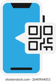 Qr Code Barcode Icon Vector Flat Illustration