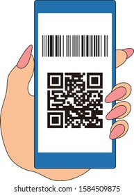 QR code barcode payment vector illustration
