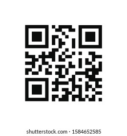 QR code Barcode vector illustration. Symbolic bar code icon.