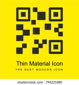 QR Code Bright Yellow Material Minimal Icon Or Logo Design