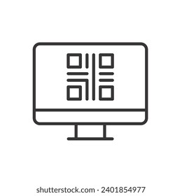 Qr Code Computer Icon Sign Symbol