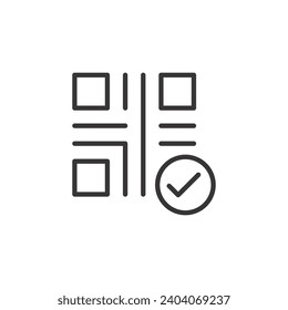 Qr Code Confirm Icon Sign Symbol