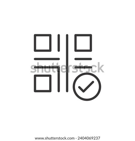 Qr Code Confirm Icon Sign Symbol