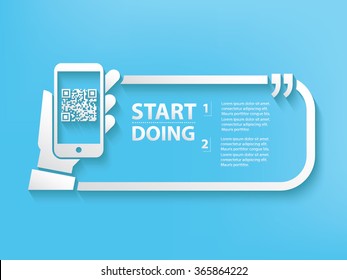 
Qr code Design and text box,vector