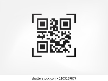 Qr code. Digital data sign for scanners. Modern ID symbol