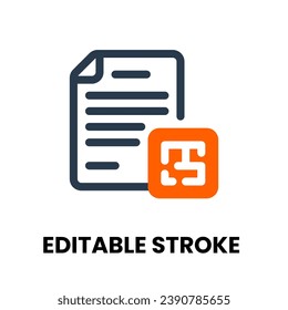 QR Code for Document Vector Icon Illustration