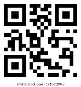 QR code. Example of qr code icon. Infographic element. 
 Vector illustration.