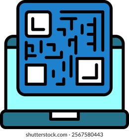 Qr code Filled Style Icon Design