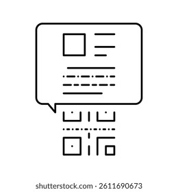 qr code for find product line icon vector. qr code for find product sign. isolated contour symbol black illustration