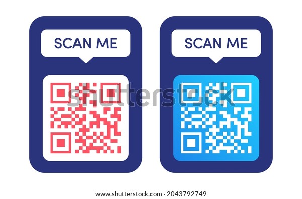 Qr Code Frame Vector Set Scan Stock Vector (Royalty Free) 2043792749 ...