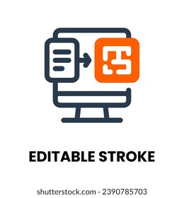 QR Code Generator App Interface Vector Icon Illustration