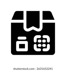 Icono de glifo de código QR. Icono de Vector fuerte y sólido para Sitios web, interfaces móviles, presentaciones y marca visual. Alta calidad y fácil de editar.