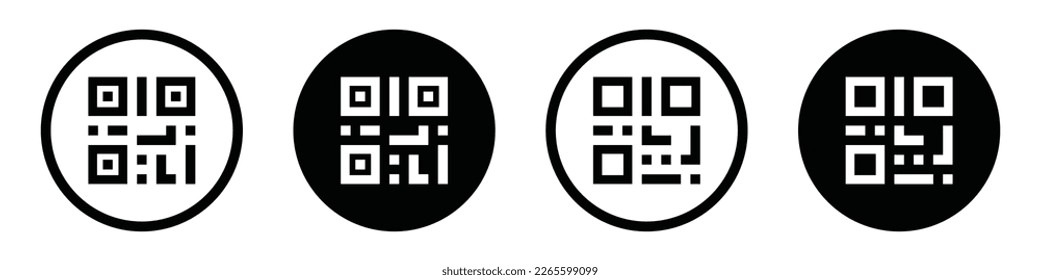 QR code icon. Barcode scan icon, vector illustration