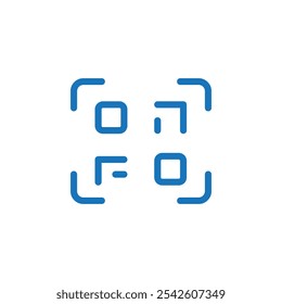 Qr code icon black and white vector sign