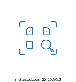 QR code icon black and white vector sign