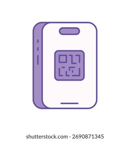 Icono de código QR Ilustración vectorial limpia y moderna