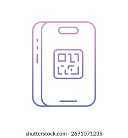 Ícone de código QR ilustração vetorial limpa e moderna