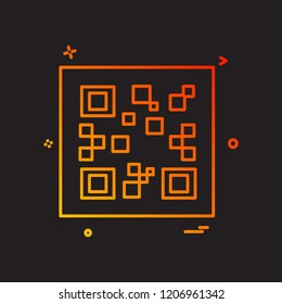 QR code icon design vector
