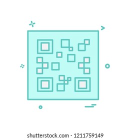 QR code icon design vector