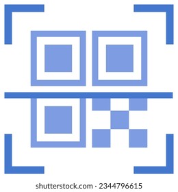 qr code icon design, vector illustration, best used for application and presentation