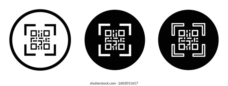 qr code icon.  Digital scanning qr code. QR code scan for smartphone. QR code for payment. 