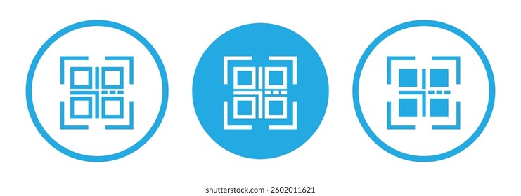 qr code icon.  Digital scanning qr code. QR code scan for smartphone. QR code for payment. 