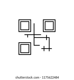 QR code icon. Element of commerce icon for mobile concept and web apps. Thin line QR code icon can be used for web and mobile