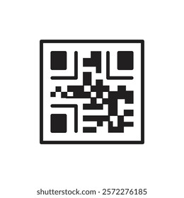 Qr code icon Flat vector set outline