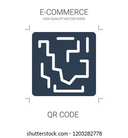 qr code icon. high quality filled qr code icon on white background. from e commerce collection flat trendy vector qr code symbol. use for web and mobile