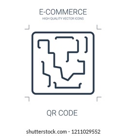 qr code icon. high quality line qr code icon on white background. from e commerce collection flat trendy vector qr code symbol. use for web and mobile