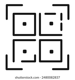 QR Code Icon Ideal for Contactless Payments