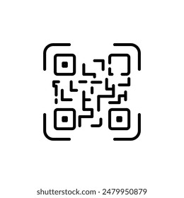 QR Code Icon Ideal for Digital Payments