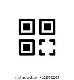 QR code icon illustration isolated vector sign symbol