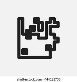 QR code icon illustration isolated vector sign symbol