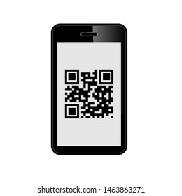 QR Code Icon. Illustration of Square Codes As A Simple Vector Sign & Trendy Symbol for Design,  Websites, Presentation or Mobile Application. 