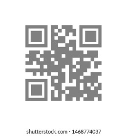 QR Code Icon. Illustration of Square Codes As A Simple Vector Sign & Trendy Symbol for Design,  Websites, Presentation or Mobile Application. 