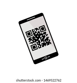 QR Code Icon. Illustration of Square Codes As A Simple Vector Sign & Trendy Symbol for Design,  Websites, Presentation or Mobile Application. 