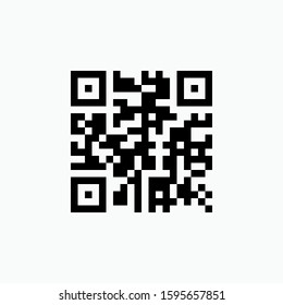 QR Code Icon. Illustration of Square Codes As A Simple Vector Sign & Trendy Symbol for Design,  Websites, Presentation or Mobile Application. 