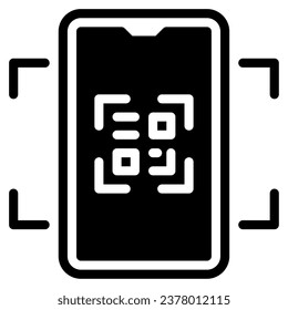 QR Code icon Illustration, for web, app, infographic, etc