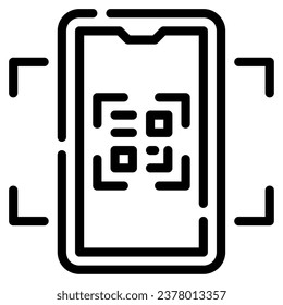 QR Code icon Illustration, for web, app, infographic, etc