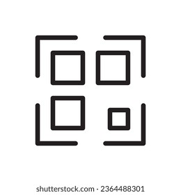 Gráficos vectores de ilustraciones de iconos de código Qr 