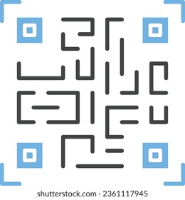 Qr Code Icon image. Suitable for mobile application.