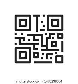 QR code icon, isolated on white background