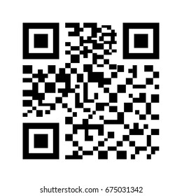 QR Code icon isolated on white background. Vector illustration. Eps 10.