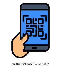 Vektorgrafik mit linearem QR-Code