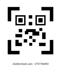 qr code  icon or logo isolated sign symbol vector illustration - high quality black style vector icons
