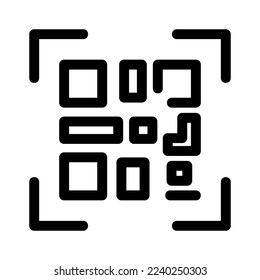 qr code icon or logo isolated sign symbol vector illustration - high quality black style vector icons
